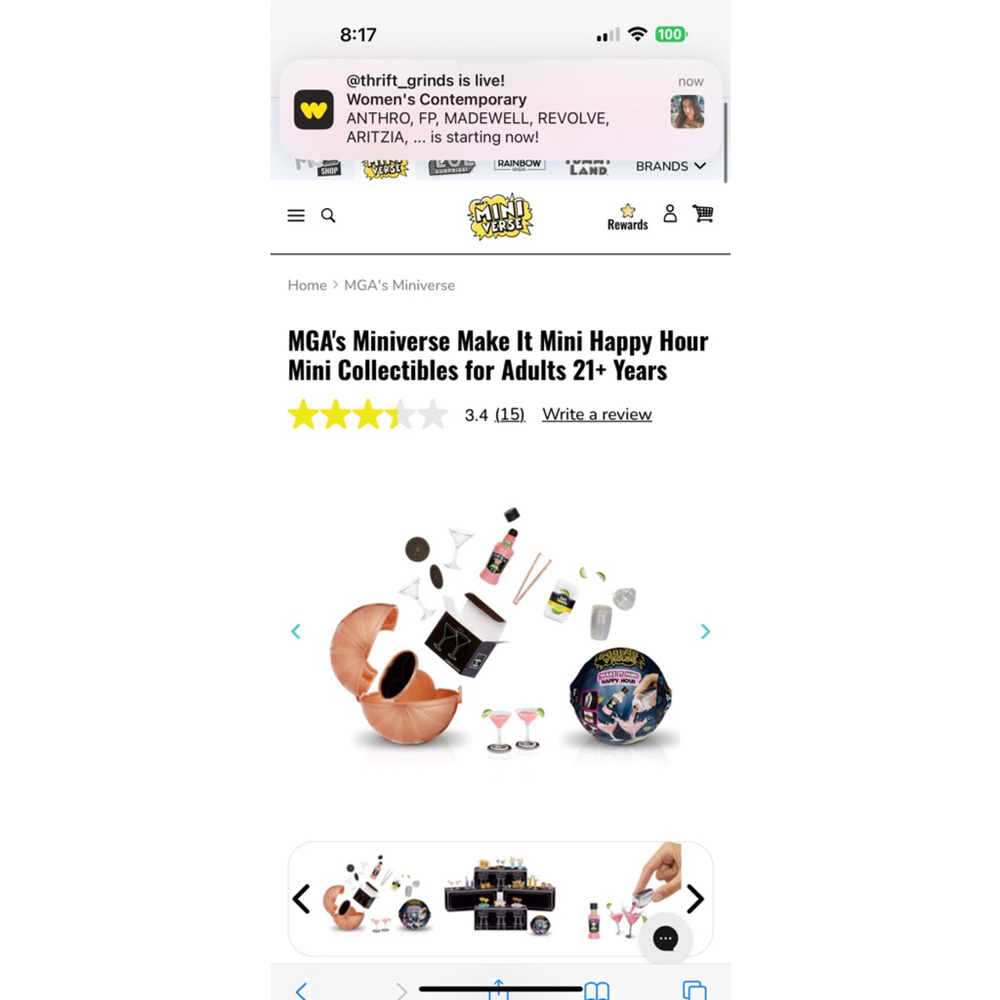 NWT MGA's Miniverse Make It Mini Happy Hour Mini Collectibles